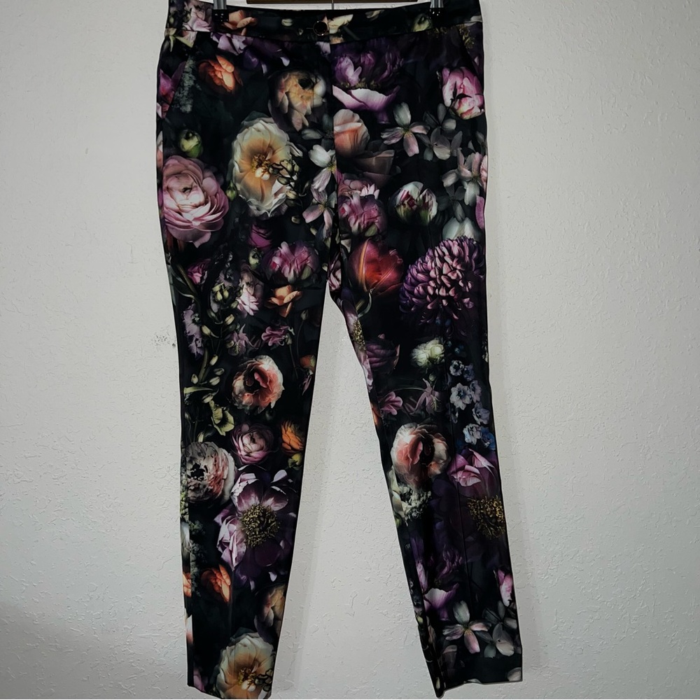 Ted Baker Black Floral Print Trousers